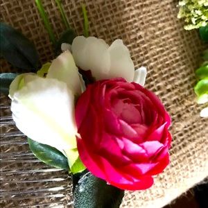 Hot Pink HAIR COMB Wedding Bridal Bridesmaid’s Boho #Stunning #Faux FINAL SALE